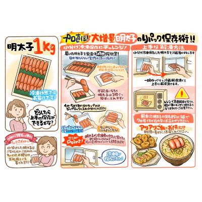 ふるさと納税 大野城市 【1キロ!!/40本前後】粒が自慢の特上切明太子! 小分けも簡単! マイルド味 |  | 01