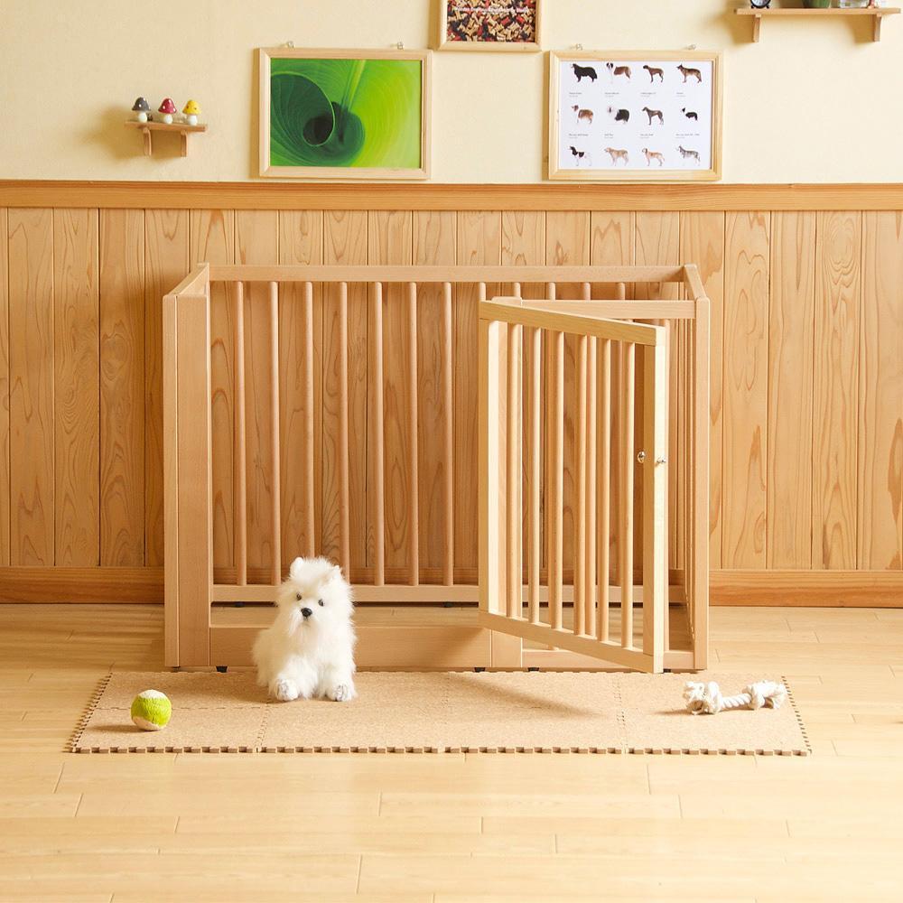 【ふるさと納税】「木製ワンタッチペットサークル（Sサイズ）」ナチュラル | ペット用 ゲート ファニチャー 人気 おすすめ 送料無料