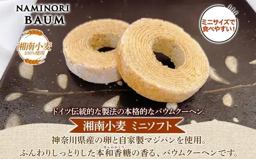 ミニサイズ バウムクーヘン なみのりバウム 10個セット 食べきりサイズ まんまるソフト デコボコ烏帽子 湘南小麦 しっとり ふんわり お菓子 洋菓子 スイーツ 詰め合わせ ギフト 神奈川県 茅ヶ崎市