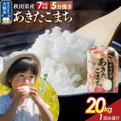 ふるさと納税 大仙市 5分搗き あきたこまち 20kg 秋田県産 令和7年産|22_kml-052001