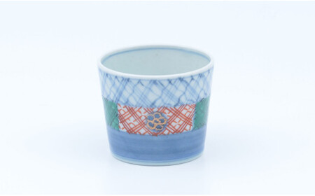 有田焼 文青 そば猪口 2個セット【まるぶんオリジナル】食器 器 うつわ 磁器 陶磁器 和食器 そば猪口 そばちょこ 2個 セット ペア 初期伊万里 赤絵 手描き 青 赤 食洗機対応 aw039