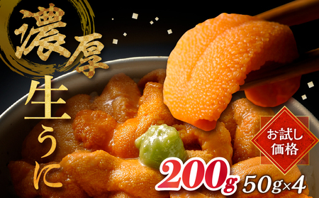 【お試し用】≪氷温熟成≫生うに(天然バフンウニ)　計200g_H0009-100