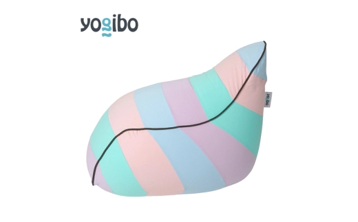 ヨギボー ラウンジャー レインボー パステル Yogibo Lounger Rainbow ビーズクッション 背もたれ 1人掛け ローソファ パーソナルチェア ゲーム 読書 洗えるカバー 大阪府 岸和田市 [№5385-1550]