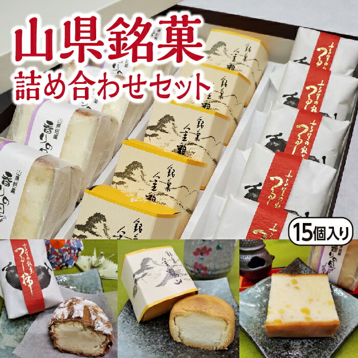 【ふるさと納税】山県銘菓 詰め合わせセット 15個入り [No.374] ／ 和菓子 カステラ つるし柿 シナモン 送料無料 岐阜県