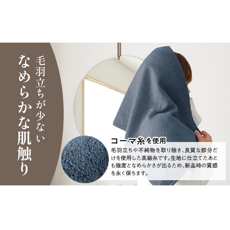 【スピード発送】ラージフェイスタオル 6枚セット（ホワイト／グレー） 【フェイスタオル 以上 バスタオル 未満 泉州タオル 吸水 普段使い シンプル 日用品 白 たおる】 G2034_イメージ5