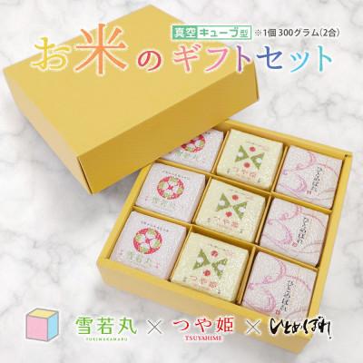 ふるさと納税 鶴岡市 真空キューブ米 詰め合わせ 300g(2合)×9個 山形県産 つや姫/雪若丸/ひとめぼれ