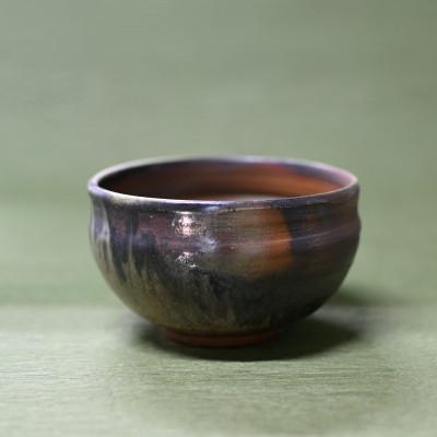 ふるさと納税 備前市 日本工芸会正会員　山本竜一作　備前焼　茶碗　桐箱入