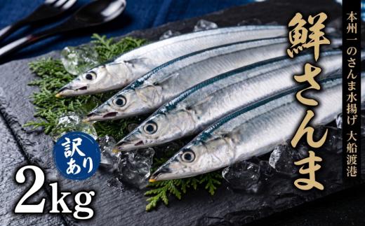 訳あり 鮮さんま 2kg [2026年9月～発送予定] 傷あり サイズ不揃い サンマ 秋刀魚 海鮮 魚 焼き魚 新鮮 鮮魚 秋 生 さんま 産地直送 国産 三陸 大船渡