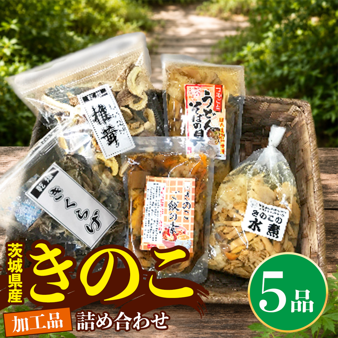 きのこ加工品詰め合わせ5点セット きのこミックス (AU003)