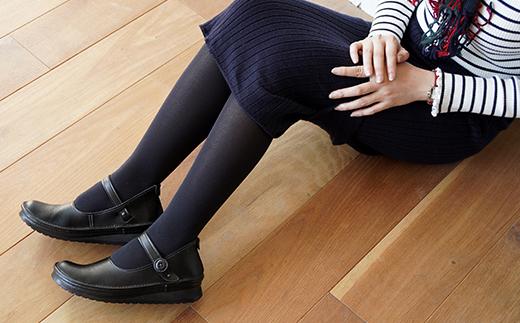 【グッドデザイン賞受賞】手を使わずに脱ぎ履きできる！ 職人手作り ストラップシューズ KAYAK カヤック 靴 レディース【マスタード／23.5cm】