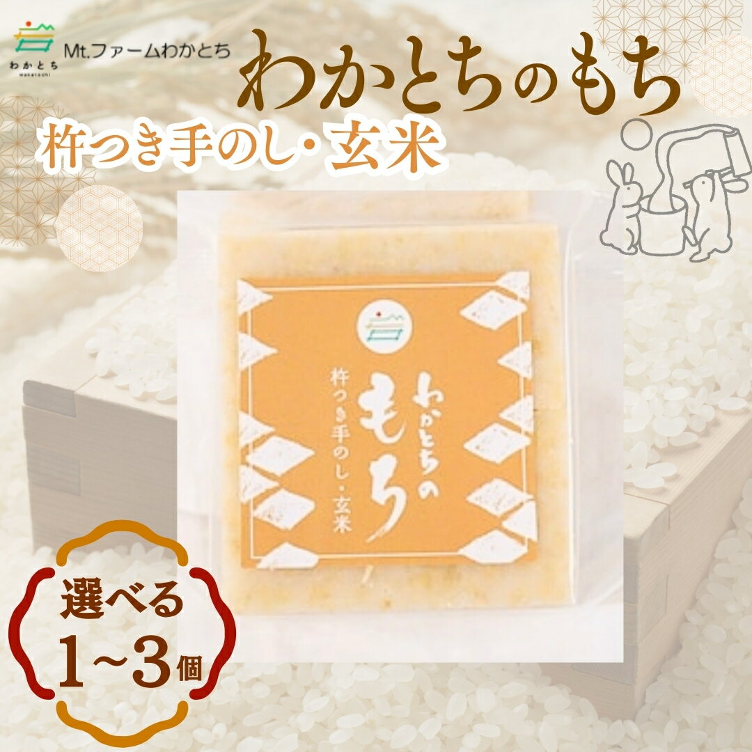 【ふるさと納税】杵つき手のし餅「わかとちのもち」玄米もち 500g 選べる個数 1個/2個/3個 Mt.ファームわかとち | 杵つき お餅 おもち もち モチ お取り寄せ 取り寄せ グルメ ギフト 新潟県 小千谷市 【0002-0295sv00-01】