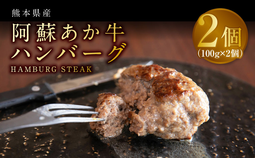 阿蘇あか牛ハンバーグ 2個 100g×2個 牛肉 肉 お肉 和牛 焼くだけ