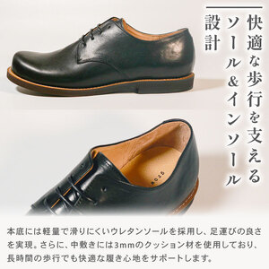 【 レザー 】 ダービーシューズ 黒 22.0cm 革靴 レザーシューズ