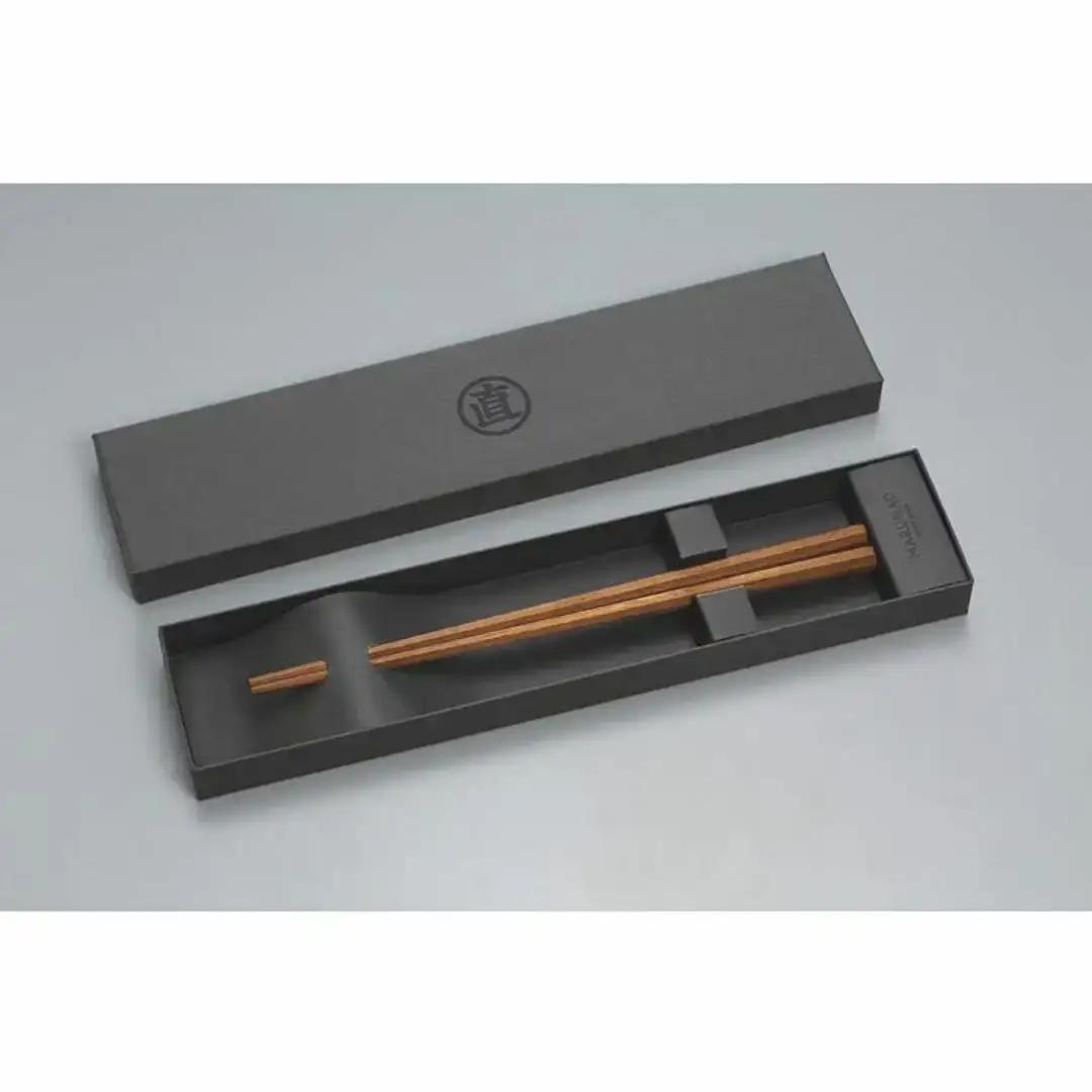 上八角箸 紫檀 235mm  高級 贈答用 無塗 燕三条製  [マルナオ]