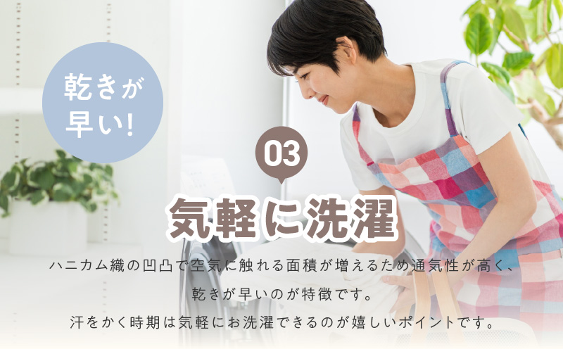 【スピード発送】“熟睡を追求した”泉州南部織/ハニカム織 シングルケット 2枚（エクリュ） G2913
