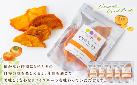 中村柿ぶどう園 ナチュラルドライフルーツ (柿) 約40g×5個
