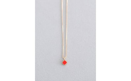 ネックレス K10 七宝 レッド | ゴールド ネックレス ゴールドネックレス 赤 necklace ポイントネックレス アクセサリー 七宝 七宝焼き K10 10金  K24 24金 ジュエリー 上品 レディース 装飾 クリスマス 入学祝い 結婚記念日 記念日 お祝い 誕生日 ギフト 作家 作品 手づくり Kenichi Kondo 埼玉県 北本市