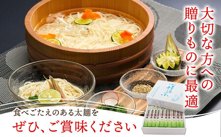 半田手延べ干麺 太麺 徳印化粧紙箱 1kg(10束) 《30日以内に出荷予定(土日祝除く)》徳島県 美馬市 JA徳島県 脇町営農センター 素麺 干麺 送料無料