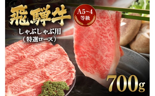 しゃぶしゃぶ 飛騨牛 A5～4等級 特選ロース 700g | 肉 しゃぶしゃぶ用 ギフト 国産 牛肉 国産牛 和牛 ブランド ブランド牛 霜降り 厳選 贈答用 贈り物 ギフト プレゼント 誕生日 記念日 お取り寄せ 自宅用 冷凍 岐阜県 川辺町