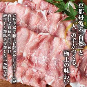 京丹波高原豚 ロース しゃぶしゃぶ 2kg