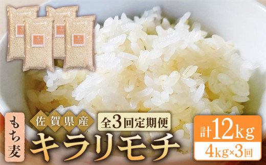 
【全3回定期便】もち麦 キラリモチ 4kg ( 1kg×4袋 ) 【大塚米穀店】 [HBL039]
