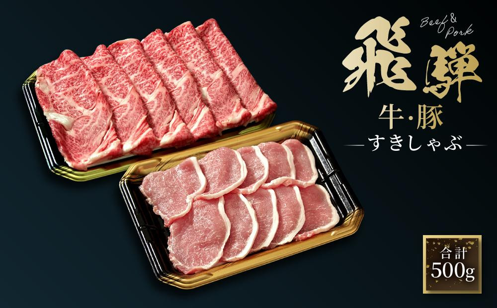 飛騨牛 肩ロース200g & 飛騨豚 ロース300g | 食べ比べ セット 牛 豚 肉 人気 おいしい ファミリーストアさとう CY038VC13