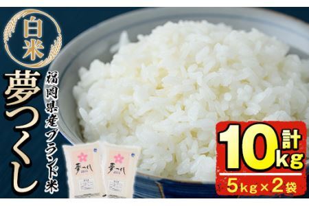 ＜令和8年産＞福岡県産ブランド米「夢つくし」白米(計10kg・5kg×2袋) お米 10キロ ごはん ご飯【ksg0372】【朝ごはん本舗】