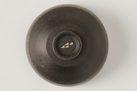 プラチナ彩露幾何文茶碗　作者：山下　幾太郎 【0032-100】陶芸 工芸品 CAD 美濃桃山陶 焼き物