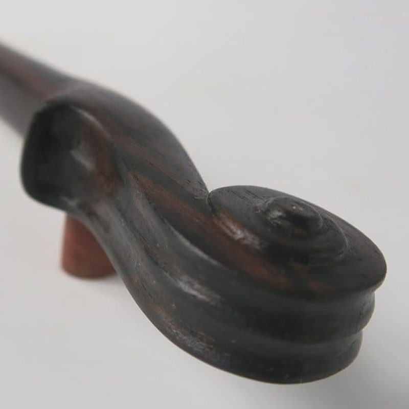 木製かんざし　スクロール型 選べる 素材 ボコーテ 黒檀 木製 かんざし 緩みにくい 塗装不使用 固定型 飾り用 経年変化 耐久性 髪飾り 和風アクセサリー ヘアアクセ ヘアアクセサリー 愛知県 小牧