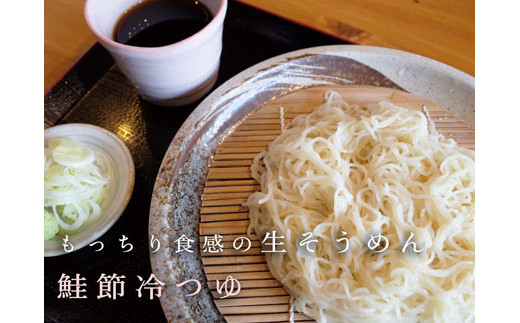 これぞ本物の生の味!元祖生そうめん4食×1箱（鮭節冷つゆ味×4）【16114】[a113-006]