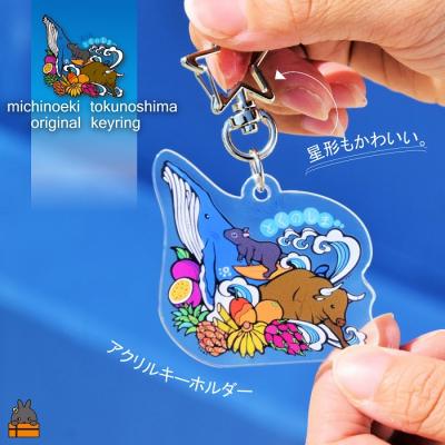 ふるさと納税 徳之島町 道の駅とくのしまオリジナルキーホルダー(アクリル×星形)