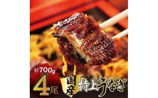 国産うなぎ蒲焼 4尾 約700g