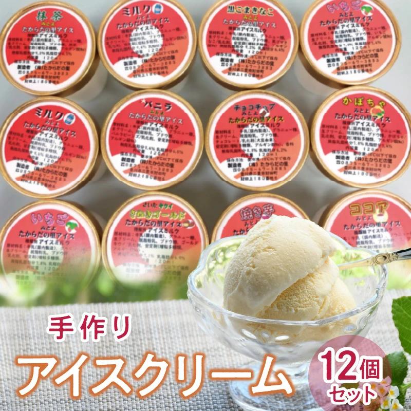 【ふるさと納税】製造直売 人気 手作りアイスクリーム 12個セット 手作り アイス アイスクリーム 氷菓子 氷菓 詰め合わせ セット 味比べ 季節限定 フレーバー カップアイス カップ ミルクアイス 