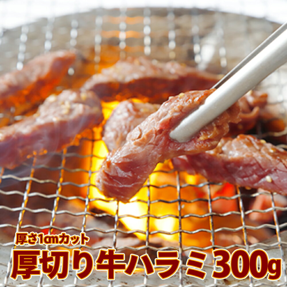 【ふるさと納税】厚切り牛ハラミ300g《1cmカット》