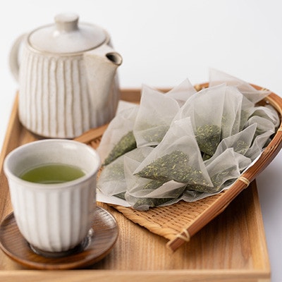 【のし付き・お歳暮】「天然玉露あさつゆ」緑茶ティーバッグ(5g×25P)×4袋 A4-1S【1551761】