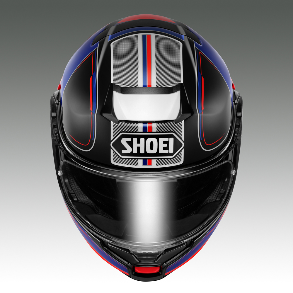 SHOEIヘルメット【NEOTEC 3 SHARPEN (RED／BLUE)】S フィッティングチケット付き｜フェイスカバー システム ネオテック シャープン バイク ツーリング ショウエイ [203