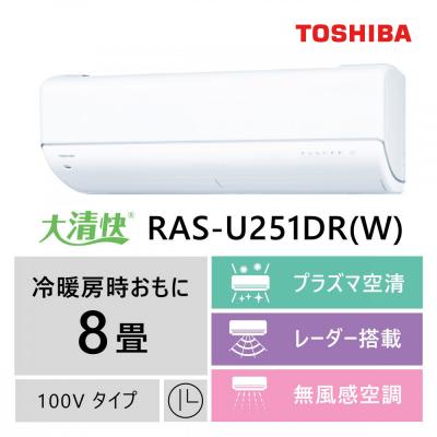 ふるさと納税 川崎市 東芝　エアコン【標準設置費込み】フラッグシップモデル　8畳　RAS-U251DR(W)