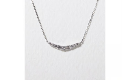 プラチナ 0.10ct ラインダイヤモンドネックレス 山梨県 甲斐市 BQ-185
