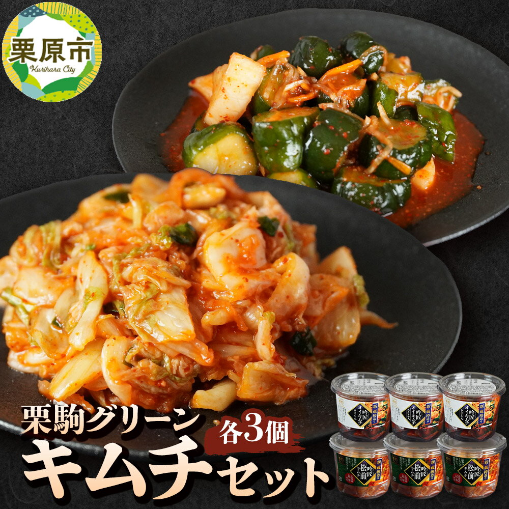 【ふるさと納税】漬物 栗駒グリーン キムチセット（吟匠キムチ225g×3、吟匠オイキムチ（カクテキ入り）225g×3）ご飯のお供 おかず 惣菜 詰合せ