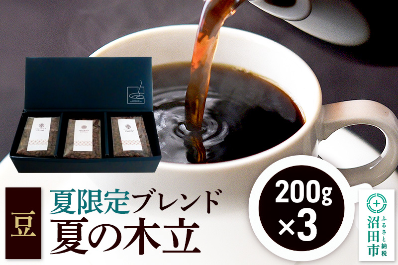夏季限定 ブレンドコーヒー 豆「夏の木立」200g×3袋