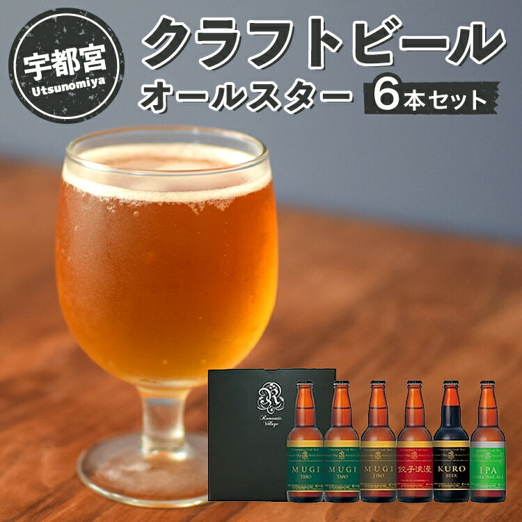 【ふるさと納税】宇都宮 クラフトビール オールスター6本セット(各330ml)【 ビール ギフト 飲み比べ 栃木県 宇都宮市 】※離島への配送不可