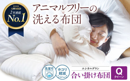 洗える 人工羽毛 合い掛け布団 クイーン [BAAK020]掛け布団