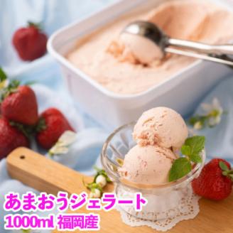 【宇美】こだわり!福岡産あまおうジェラート1000ml【配送不可地域：離島】