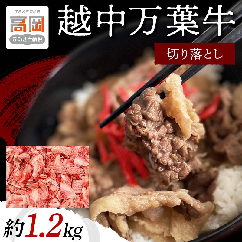 【ふるさと納税】越中万葉牛切り落とし1.2Kg おすすめ 牛肉 すき焼き ボリューム 冷凍 /天狗乃肉林本店/富山県高岡市 FAD-1357