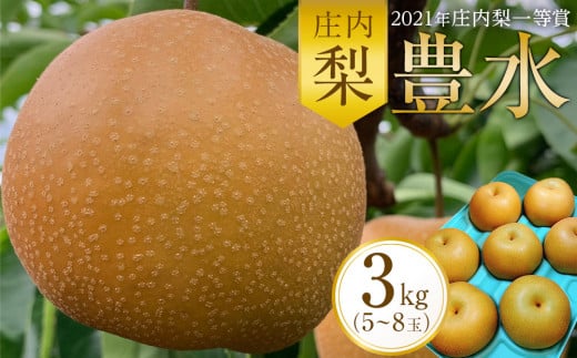 
            ＜2021年庄内梨一等賞＞庄内梨 豊水 3kg（5～8玉）【2025年9月上旬頃より発送】 | 果物 期間限定 なし 梨 フルーツ グルメ 人気 おすすめ 送料無料 お取り寄せ 取り寄せ 九州 大分県 由布市 湯布院 由布院 ゆふいん DS01
          