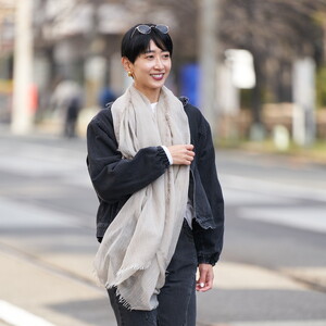 カシミヤストール(公式WEBショップ・ふるさと納税限定商品) 超大判サイズ ベージュ [4016]