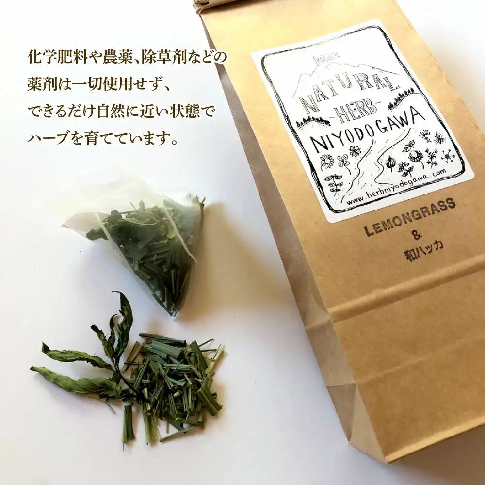 ハーブ仁淀川産 レモングラス＆和ハッカブレンド ハーブティー ティーバッグタイプ 7袋入り×2個 高知県土佐市 【ハーブ仁淀川】 [BQBO016]