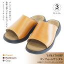 【ふるさと納税】 【選べる3色・M/L/LLサイズ】コンフォート サンダル YAMATOHEP | 4サイズ 革製品 革 かわ スリッパ ルームシューズ 履物 履き物 おしゃれ ギフト 日用品 愛媛県 松山市