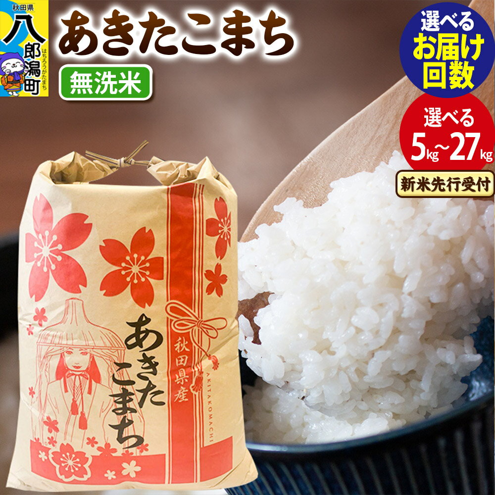 【ふるさと納税】《令和7年産 新米受付》あきたこまち【無洗米】 5kg／10kg／20kg／27kg【選べる容量・お届け回数（1回〜定期便）】 秋田県産 こまちライン