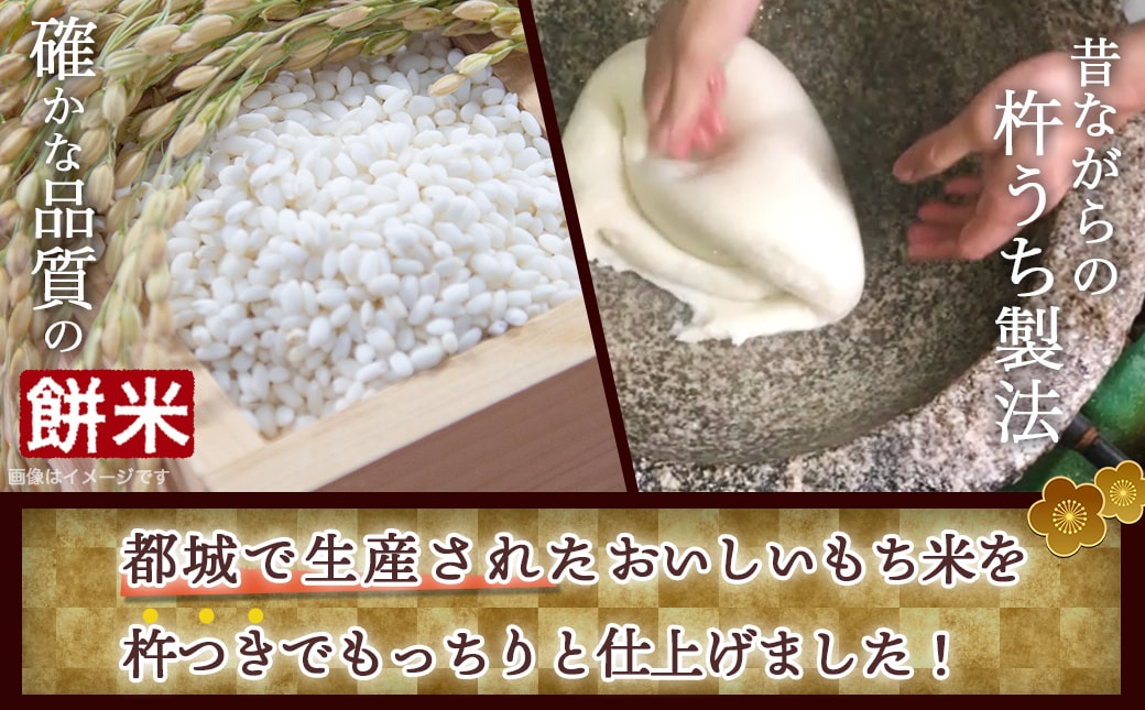 【年内お届け】菓子職人が作った杵つき丸餅 1kg (都城産もち米) ≪2024年12月25日発送≫_AA-1541-HNY